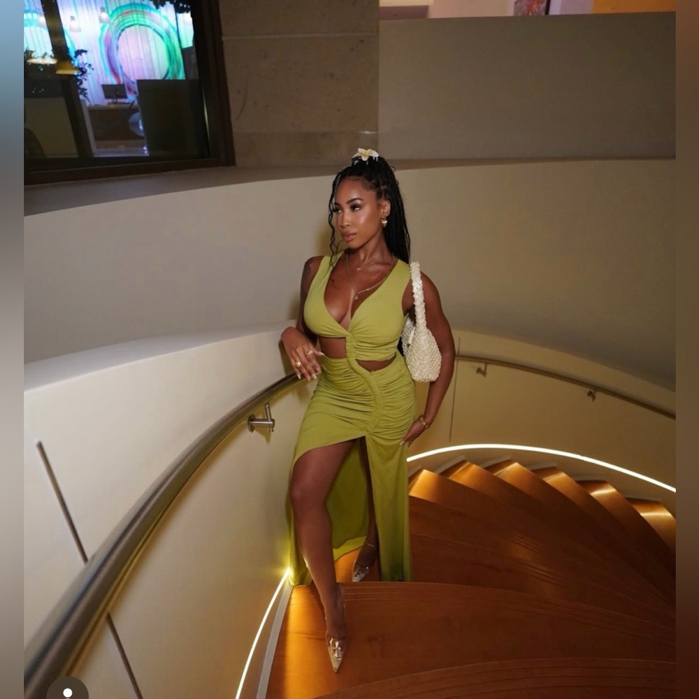 Fashion Nova Green Maxi Dress